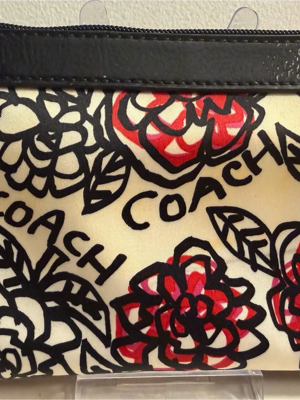 Coach Poppy Daisy Floral Graffiti wristlet.